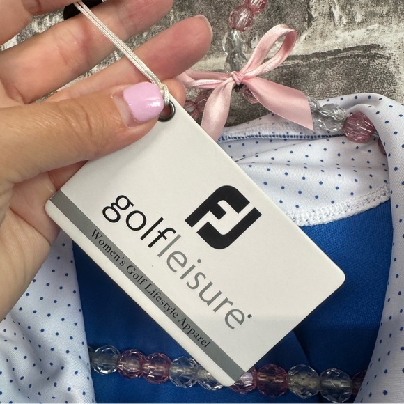 NWT Footjoy Double Layer Jersey Full Zip Hoody sweater Royal blue - Picture 4 of 13